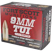 FORT SCOTT 9MM TUI 125GR SOLID COPPER SUBSONIC 20RD 25BX/CS