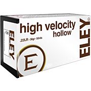 ELEY HIGH VELOCITY HP 22LR 38GR 50RD 100BX/CS