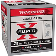 WINCHESTER SUPER-X 410 2.5" 1245FPS 1/2OZ #6 25RD 10BX/CS