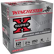 WINCHESTER SUPER-X 12GA 2.75" 1250FP 1BK 16PLTS 25RD 10BX/CS