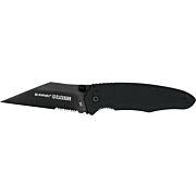 BLACKHAWK KNIFE BE-WHARNED 3.31" BLACK/BLACK PART SRTD!
