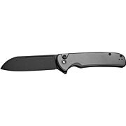 CIVIVI KNIFE CHEVALIER II 3.4" GRAY ALUM HANDLE/BLACK STNWSH