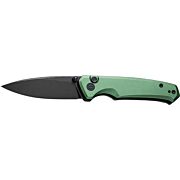 CIVIVI KNIFE ALTUS 2.97" GREEN /BLK STONEWASH BUTTON LOCK