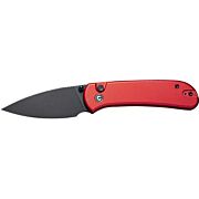 CIVIVI KNIFE QUIBIT 2.98" RED/ BLK STONEWASH BUTTON LOCK