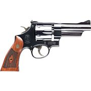 S&W 27 CLASSIC .357 4"AS BLUED CHECKERED WOOD GRIPS