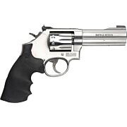 S&W 617 .22LR 4" AS 10-SHOT STAINLESS BLACK RUBBER