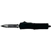 TEMPLAR KNIFE LARGE OTF BLACK RUBBER 3.5" BLACK DAGGER SRRTD