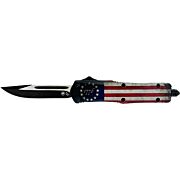 TEMPLAR KNIFE LARGE OTF BETSY ROSS FLAG 3.5" BLACK DROP PNT