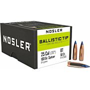 NOSLER BULLETS 25 CAL .257 100GR BALLISTIC TIP 50CT