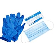 HONEYWELL SAFETY PACK 12-PACK 1-FACE MASK 1-GLOVES 2-WIPES