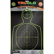 TRUGLO TRU-SEE REACTIVE TARGET HANDGUNNER 12" X 18" 12-PACK