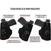 GALCO TUCK-N-GO ITP HOLSTER AMBI LTHER S&W SHLD 380 EZ BL<