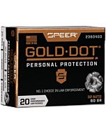 SPEER GOLD DOT 32 ACP 60GR GDHP 20RD 10BX/CS