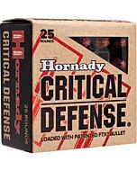 HORNADY CRITICAL DEFENSE 380 ACP 90GR FTX 25RD 10BX/CS