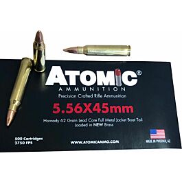 ATOMIC 5.56X45 62GR FMJ 500RD BULK