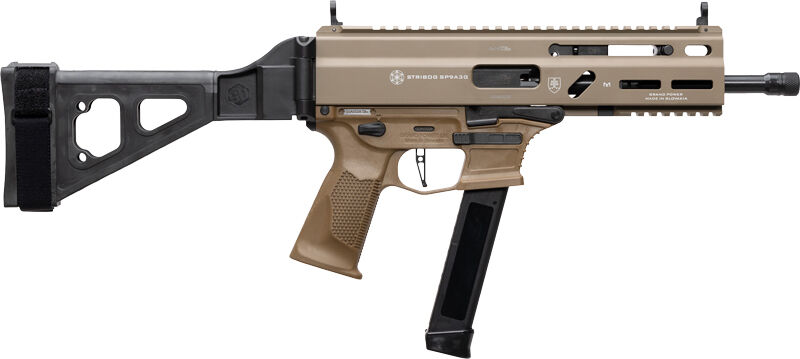 GRAND POWER STRIBOG SP9A3G 9MM 8" BBL 30 RD MAG W/BRACE FDE-img-0