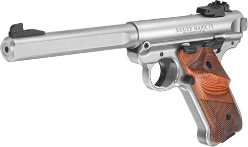 Ruger Mark IV Competition 22LR 6.88" Satin Stainless Steel Slab-Sided Bull Barrel