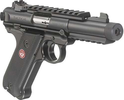 Ruger Mark IV Tactical .22 LR Semi-Auto Pistol (4.4" Threaded Barrel, Black Oxide)