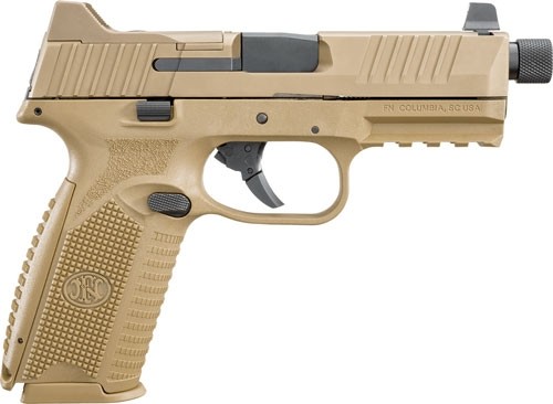 FN 509 Tactical Handgun 9MM Luger 17RD & 24RD Magazines (2) 4.5" Threaded Barrel FDE NMS