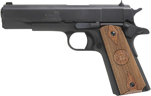Iver Johnson 1911A1-9 9mm 5" Matte Blued Semi-Auto Pistol, Walnut Grips - Iver Johnson - Best Price $386.22