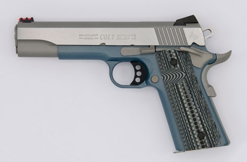Colt 1911 Competition Titanium Pistol 45 ACP 5" Blue Titanium Cerakote