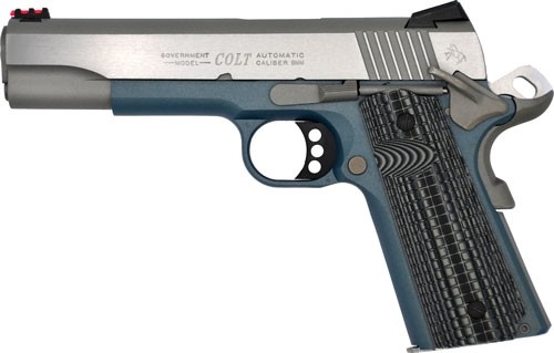 Colt Competition 1911 Series 70 Government Pistol 9mm 5" (O1072CCS-BT) Stainless/Blue Titanium
