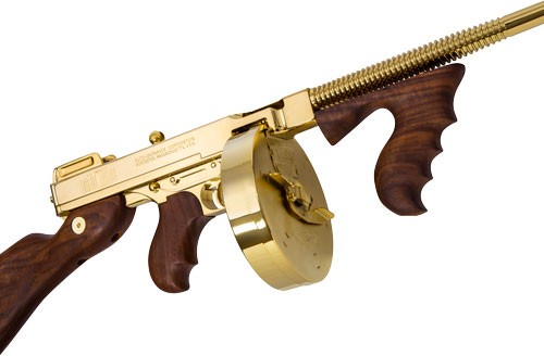 Auto-Ordnance Thompson 1927A-1 Deluxe .45 ACP Titanium Gold Plated Rifle
