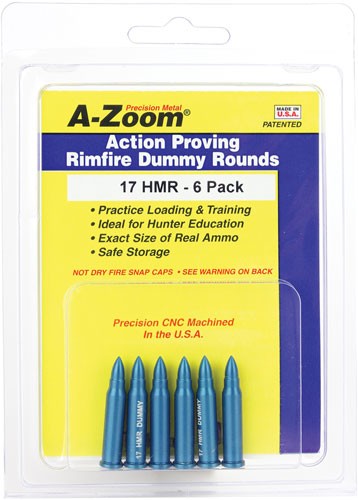 A-ZOOM TRAINING ROUNDS .17HMR ALUMINUM 6-PACK