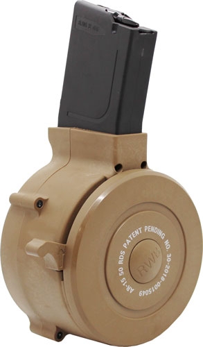 Iver Johnson AR1550TAN AR-15 .223 50-Round Drum Magazine Tan Polymer