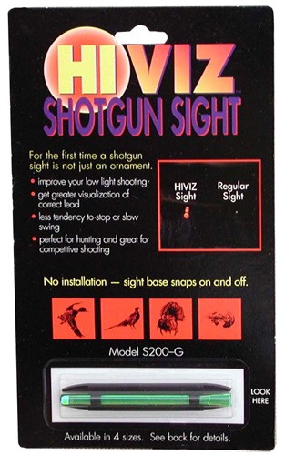 Hiviz Shotgun Front Sight - Magnetic RIB .171-.265" Green